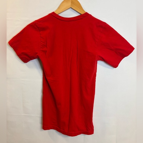 American Apparel | V-neck Short Sleeve Tee | Red | Size XS - Picture 2 of 4